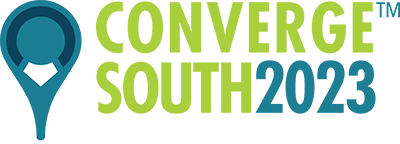 ConvergeSouth 2023 logo for a startup conference in Charlotte, NC / Concord, NC