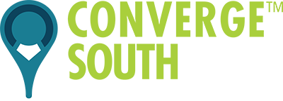 ConvergeSouth 2024 logo for a startup conference in Winston-Salem, NC